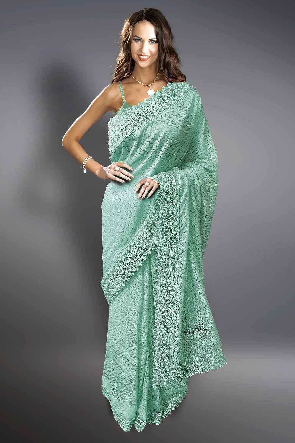 Blue Party Wear Saree