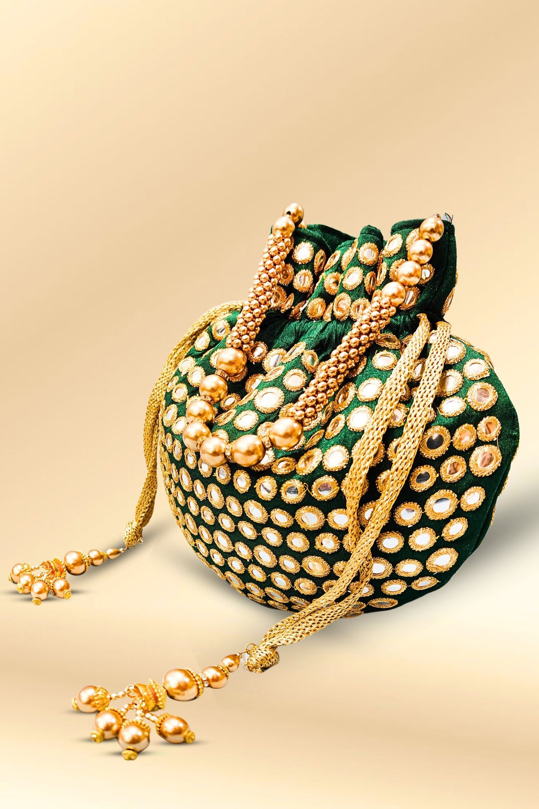 Dark-Green-Mirror-Work-Potli-Bag