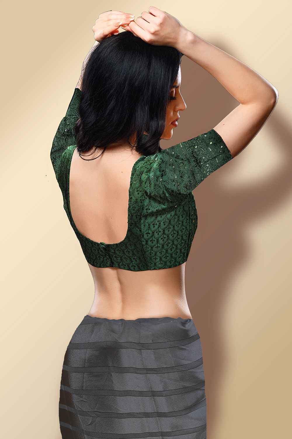 Green Embroidered Blouse