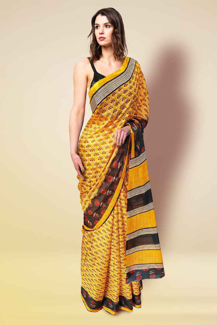 Kota Doria Saree with Zari Border