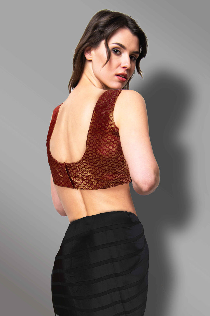 Maroon Readymade Blouse