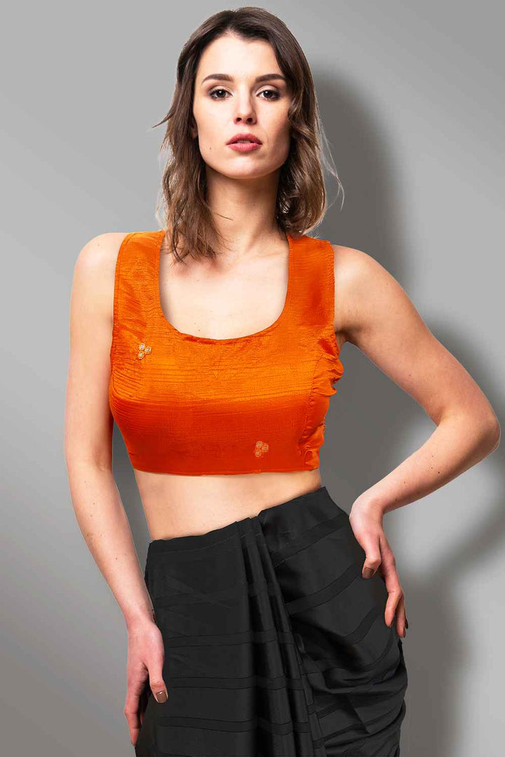 Orange Readymade Blouse