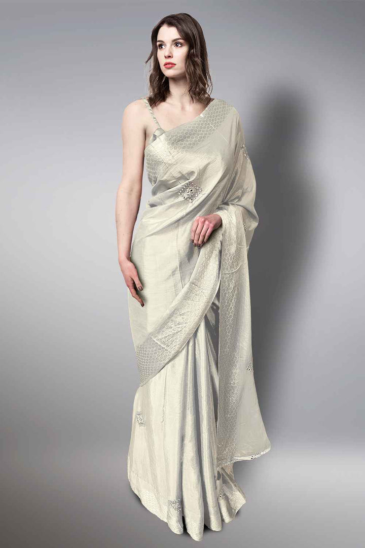 Party Wear Satin Saree