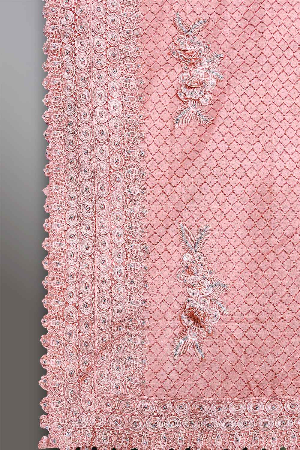 Peach Party Wear Saree