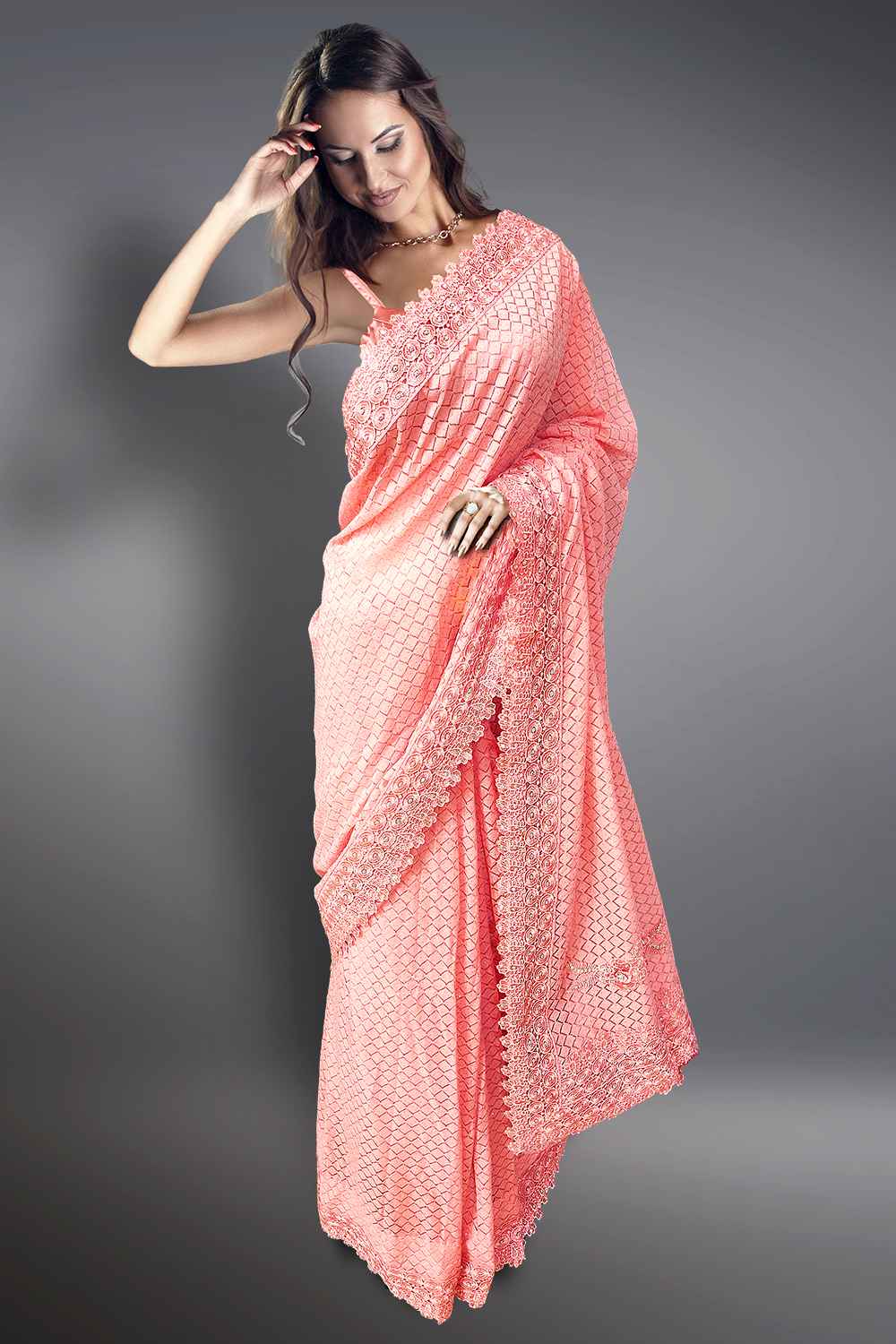 Pink Party Wear Saree