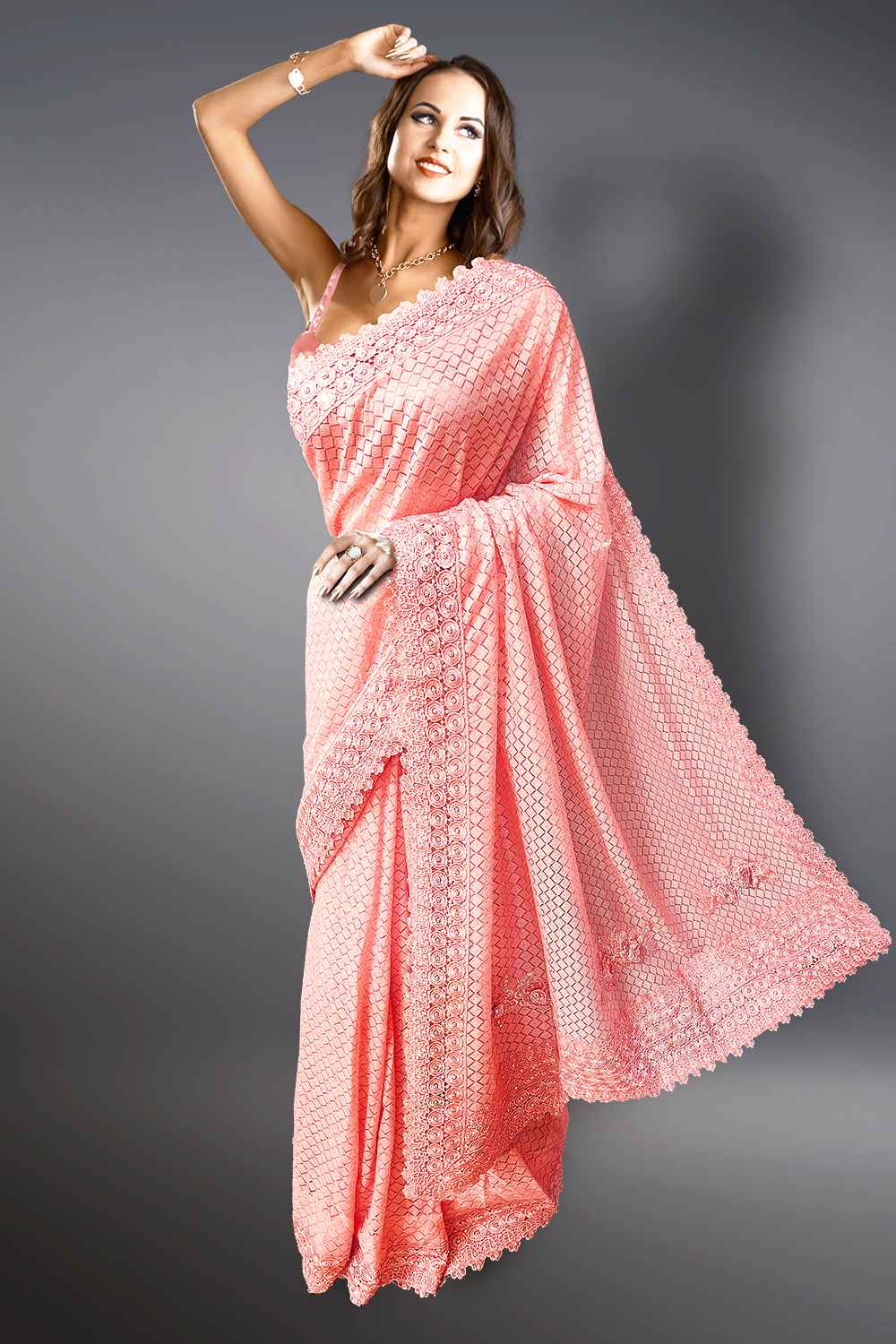 Pink Party Wear Saree
