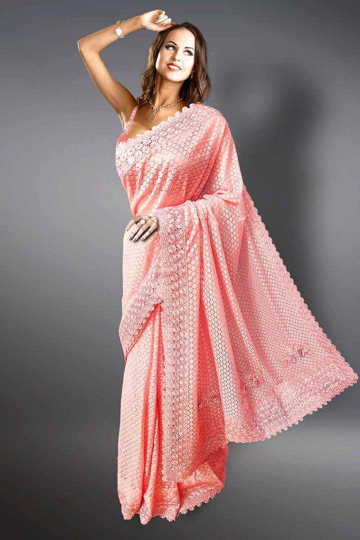 Pink Party Wear Saree