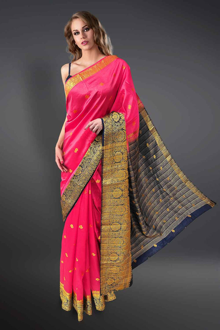 Pink Pattu Saree