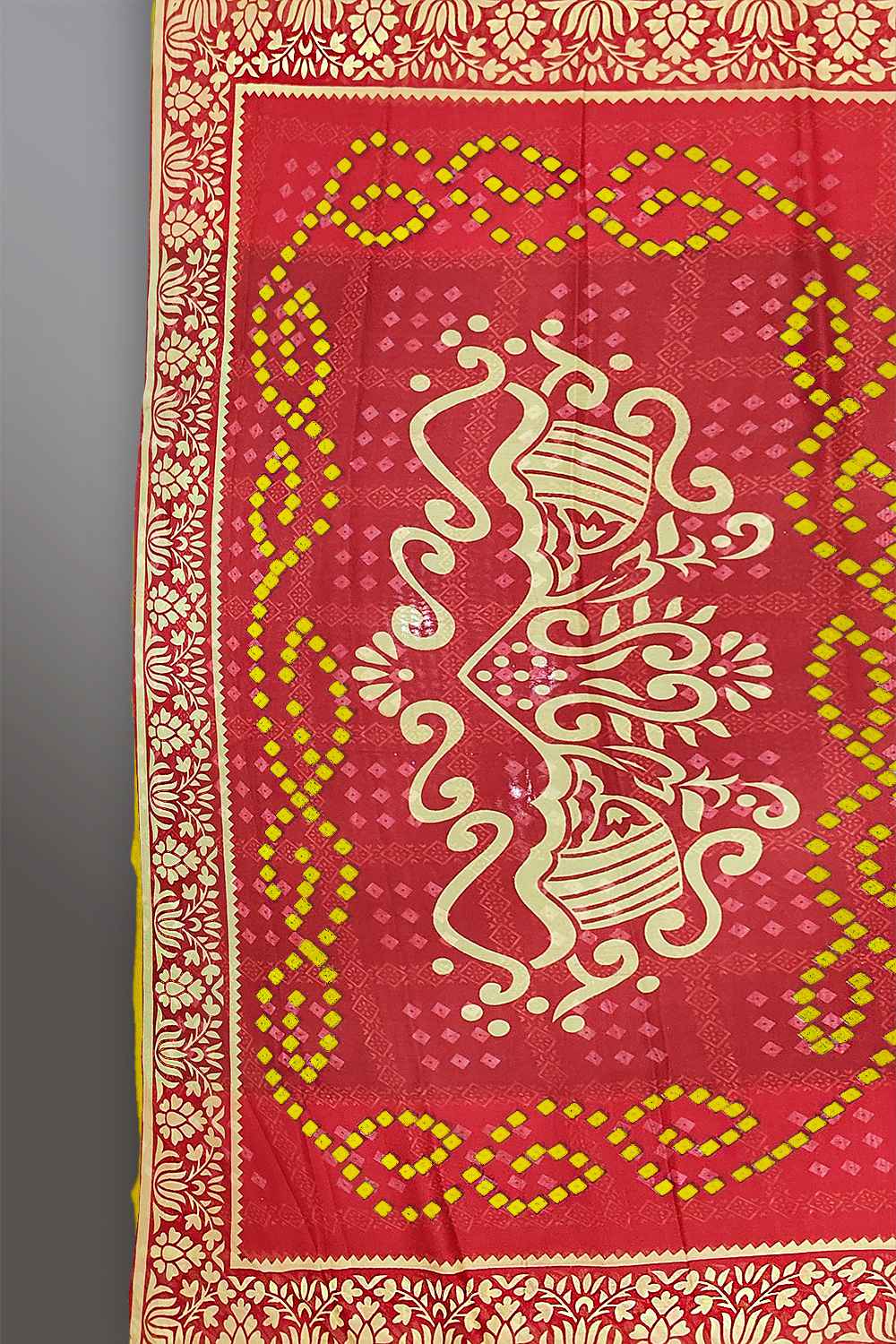 Yellow and Red Saree