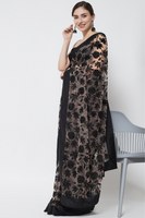 Miracle Velvet Peach Saree